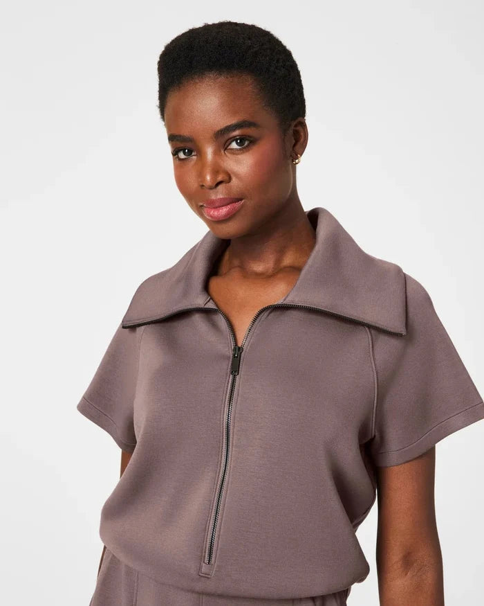 spanx airessentials half zip jumpsuit