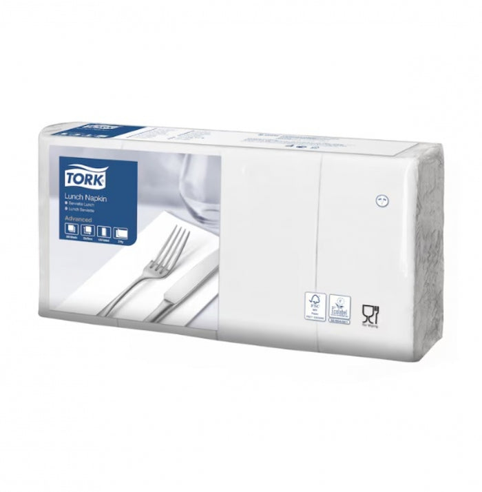 TORK 477402 Lunch Napkins 8 Fold Edge Emboss