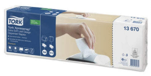 TORK N4 Xpressnap 13670 Napkins Extra Soft Leaf Design