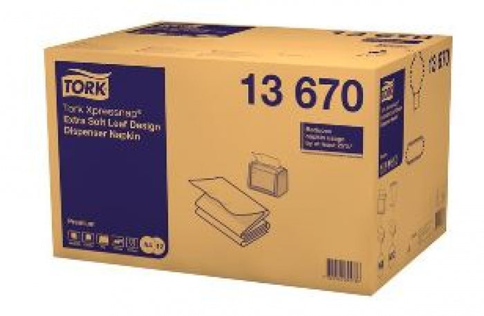 TORK N4 Xpressnap 13670 Napkins Extra Soft Leaf Design