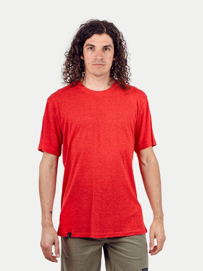 Unisex Organic Hemp Bamboo Tee | Tomato-Image 1