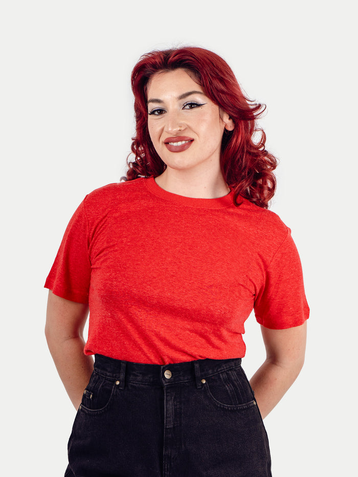 Unisex Organic Hemp Bamboo Tee | Tomato-Image 2