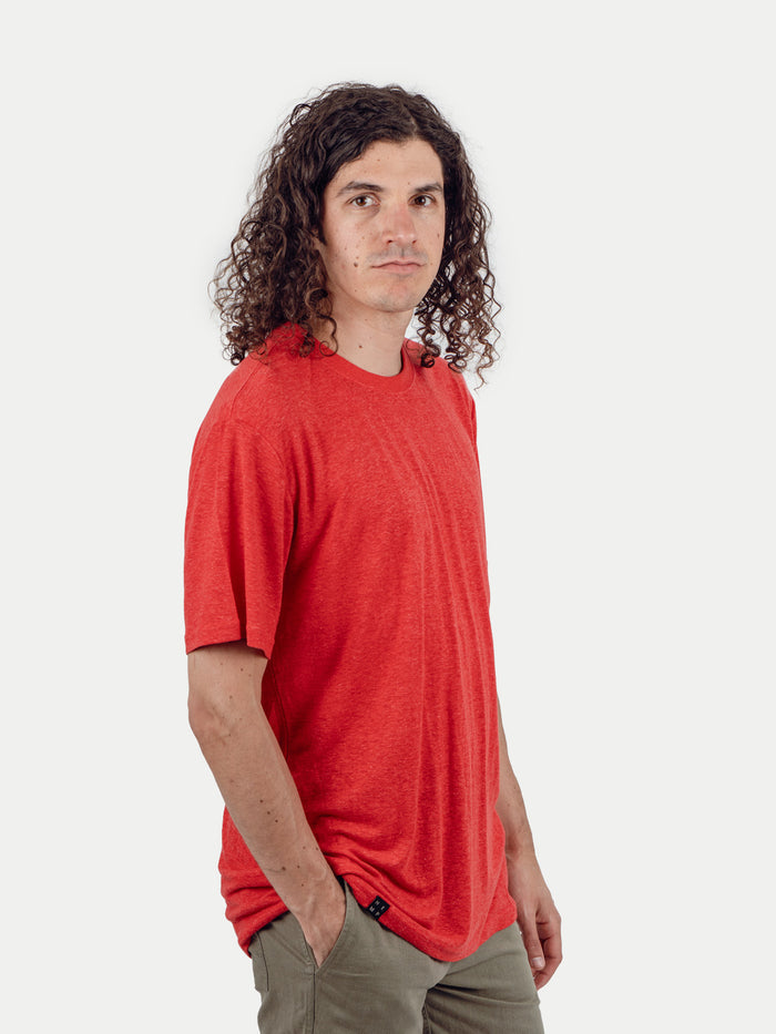 Unisex Organic Hemp Bamboo Tee | Tomato-Image 3