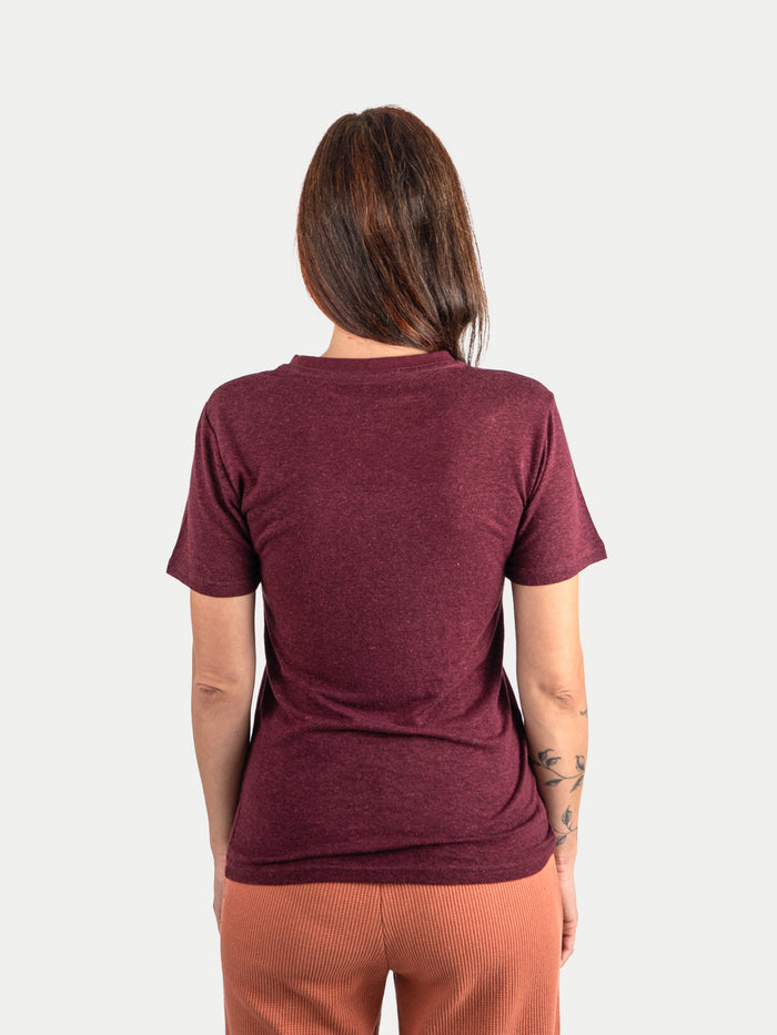 Unisex Organic Hemp Bamboo Tee | Maroon-Image 6