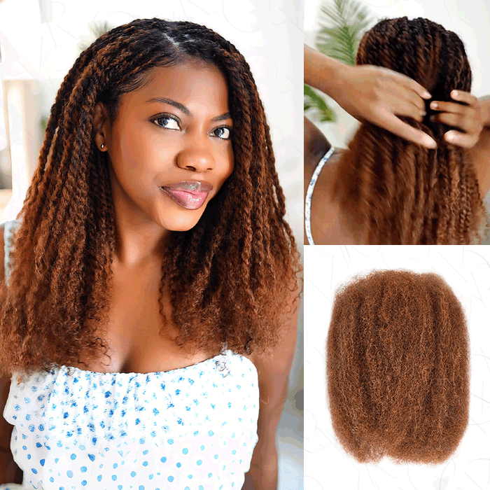 US Only|QVR Mix #4/30 Afro kinky Bulk Human Hair