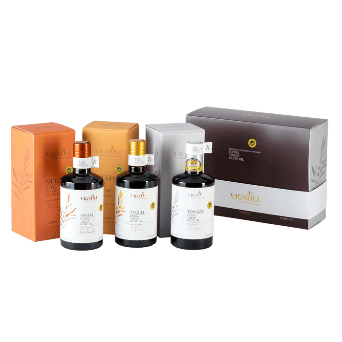 Vignoli Sicilia - Puglia - Toscana IGP Extra Virgin Olive Oil Gift Pack