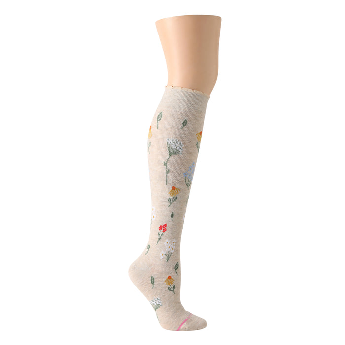 Wildflowers | Knee-High Moderate Compression Socks For Women