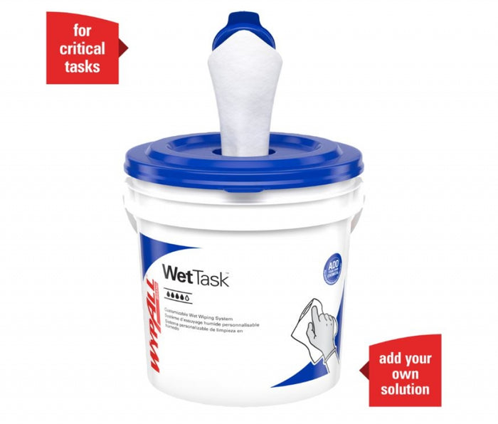 Wypall Wettask 6411 Critical Clean Wipers with Bucket