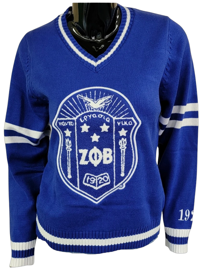 Zeta Varsity Chenille Sweater